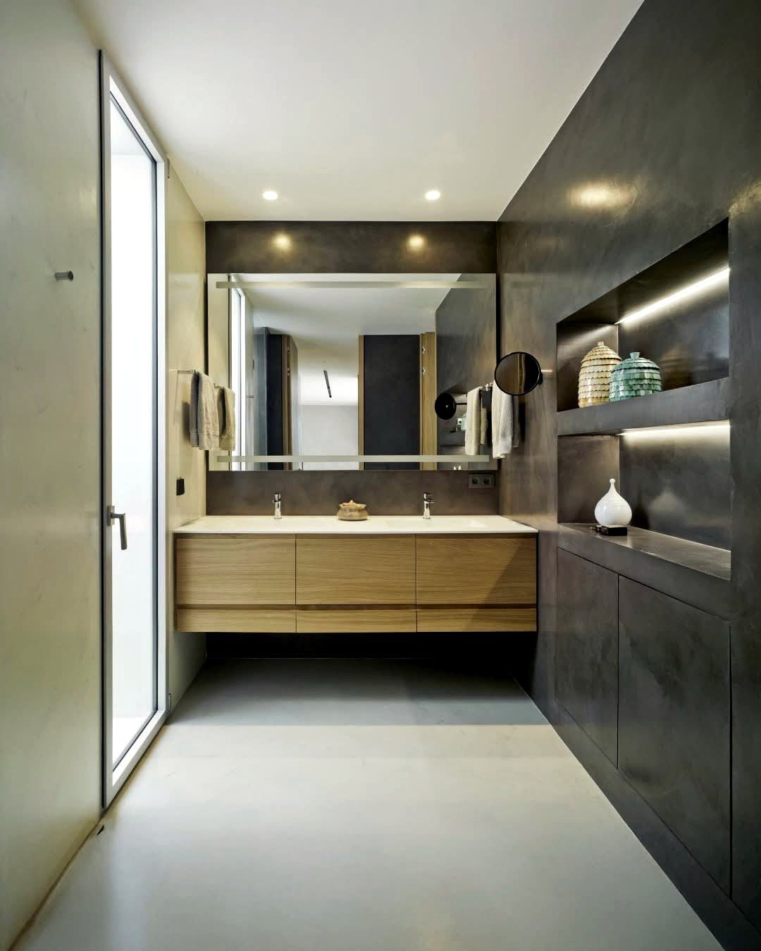 Microcement vanity bathroom